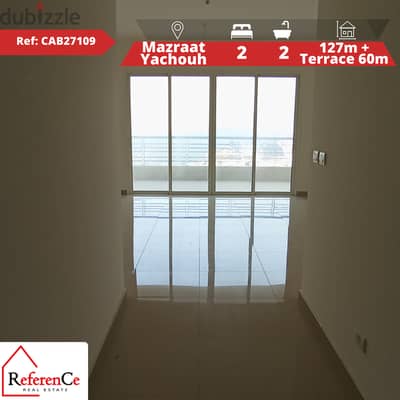 Aparment with terrace in Mazraat yachouh شقة للبيع + تراس  بمزرعة يشوع