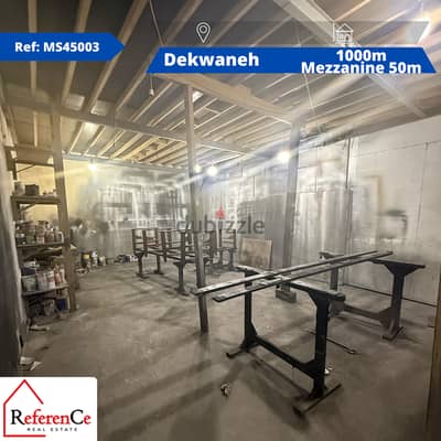 Warehouse for rent in Dekwaneh مستودع للايجار في الدكوانة