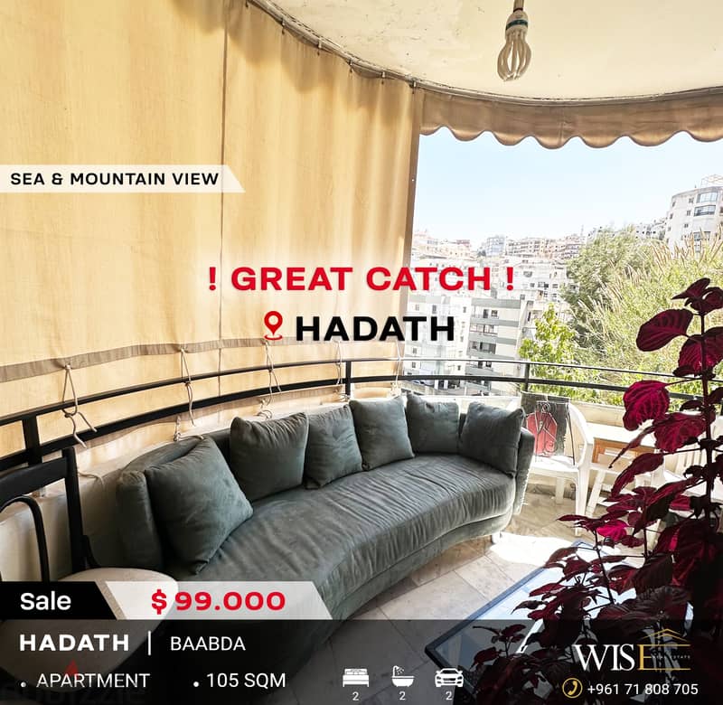 105 SQM fully renovated Apartment for SALE in Baabda-Hadath! 0