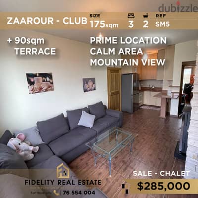 Chalet for sale in Zaarour Club SM5 شاليه للبيع في نادي الزعرور