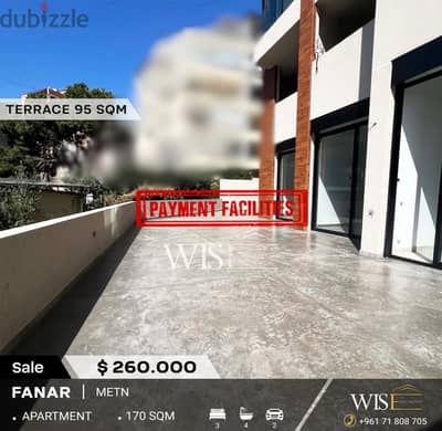 170 SQM Brand New Apartment for SALE in Fanar !