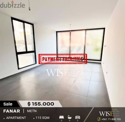  115 SQM Brand New Apartment for SALE in Fanar !