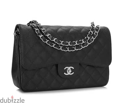 chanel purse classic flap bag with original invoice jumbo