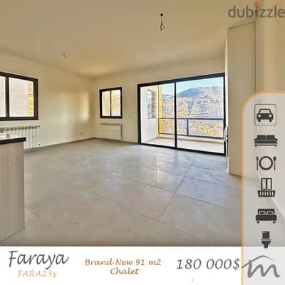 Faraya | Brand New 100m² 2 Bedrooms Chalet | Terrace | Catchy Deal