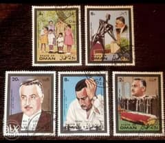 مجموعة طوابع ذكرى عبد الناصر ب1$