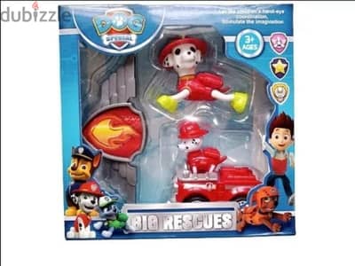 dog special , paw patrol set, car & badge