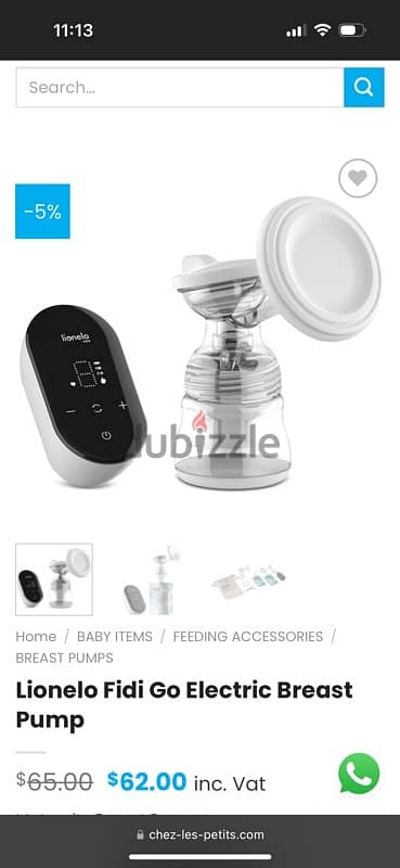 Electric breast pump