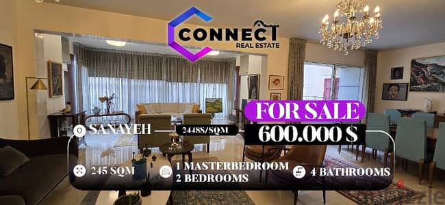 apartment for sale in Sanayeh/الصنائع  #MM693