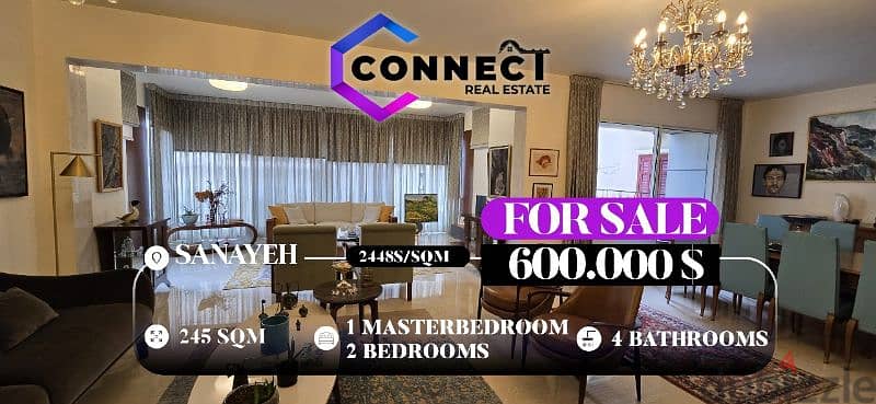 apartment for sale in Sanayeh/الصنائع  #MM693 0