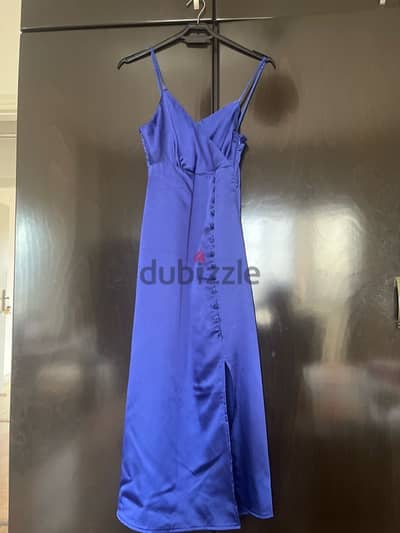 NEW gorgeous blue/purple long dress, with slight slit on bottom