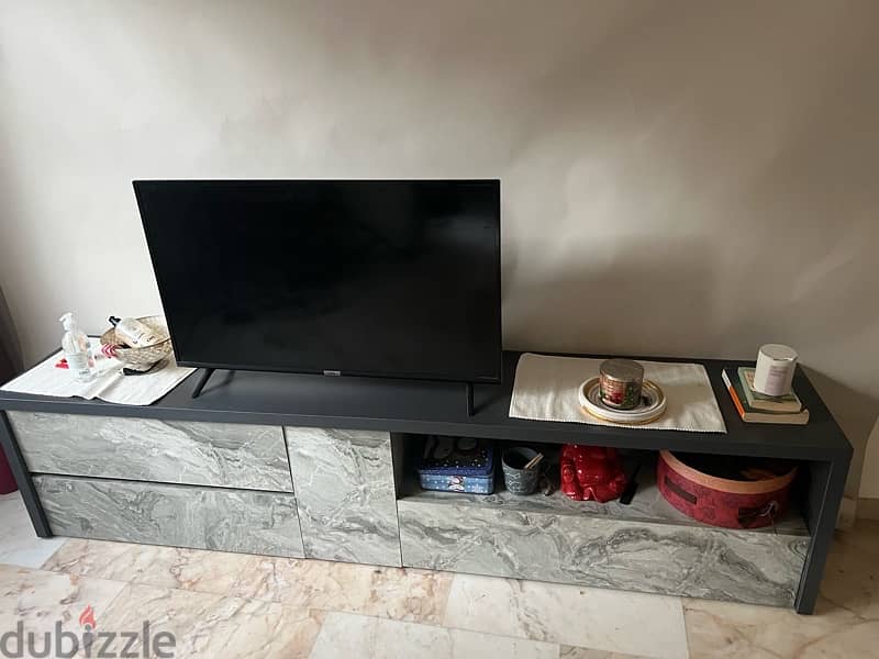 full living room with table and wall unit 1