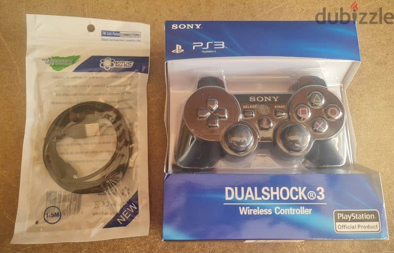 PS3 Accessories - DVDs, Joystick, Cable, HDD 1