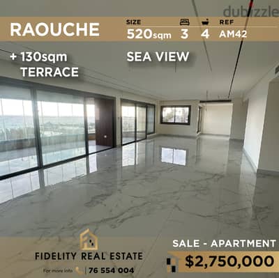 Apartment for sale in Raouche AM42 شقة  للبيع في الروشة