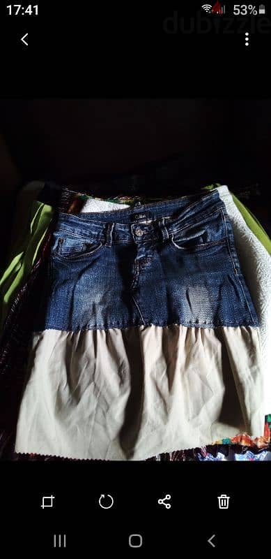 jeans mix skirt