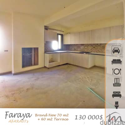 Faraya | Brand New 70m² Chalet + 60m² Terrace  | Catchy Investment