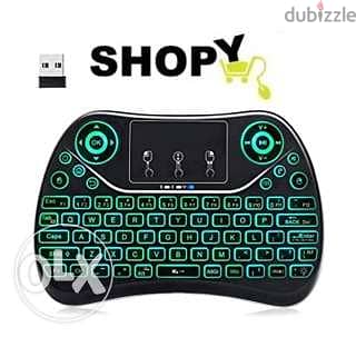 RGB LED Backlit Wireless Mini Keyboard Touchpad Mouse