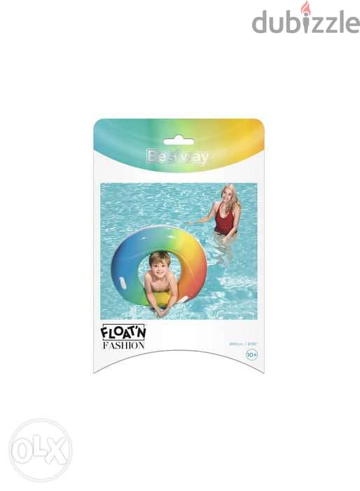Bestway Rainbow Inflatable Swim Ring 91cm 2