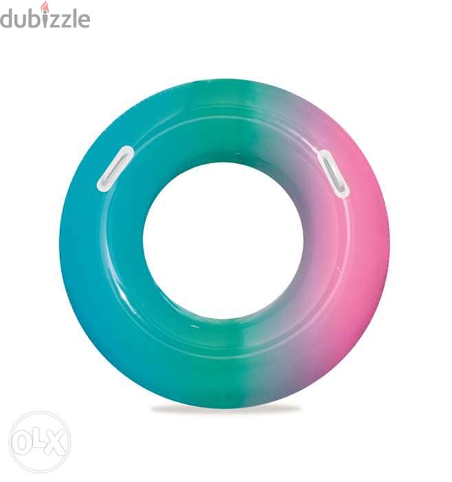 Bestway Rainbow Swimming Ring wheel with handles 91cm 1