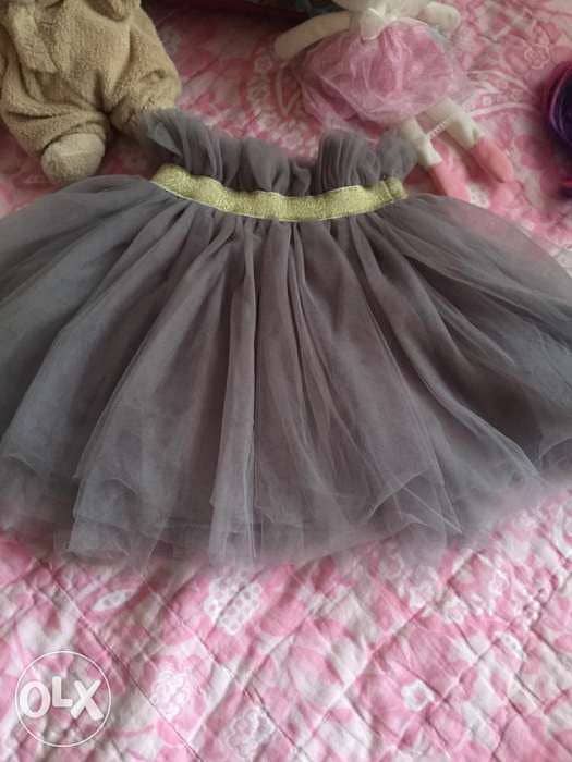 grey tutu skirt size 4y 1