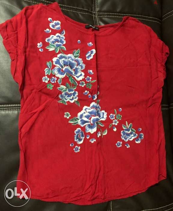 women clothing, blouse, tshirt, top, red color 2