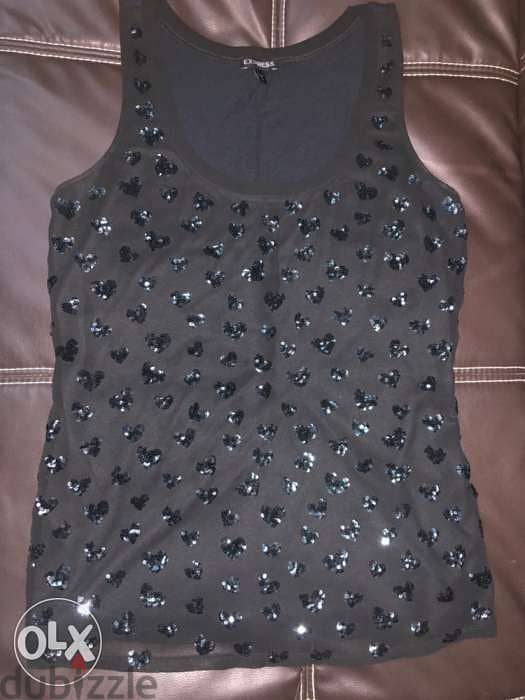 women clothing, top, black color with small hearts 1