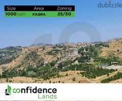 PRIME LOCATION 400$/SQM In Faqra with an amazing view ! REF#EM19820