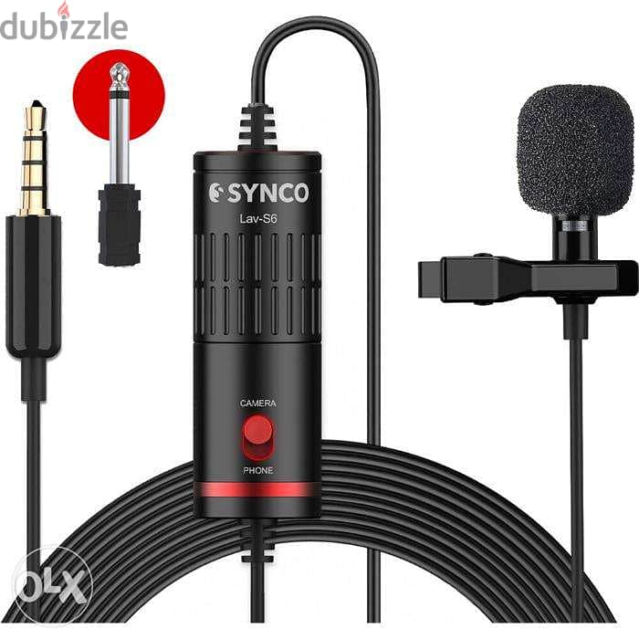 SYNNCO Lav-S6 Clip-on Lavalier Microphone for camera and phone 1