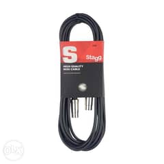 Stagg 1m Midi cable smd1 metal connectors 0