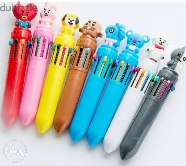 Cute BTS characters 10 colors pen 1