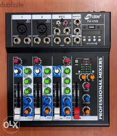 mixer 3 channel + usb + bluetouth + radio fm, new in box 0