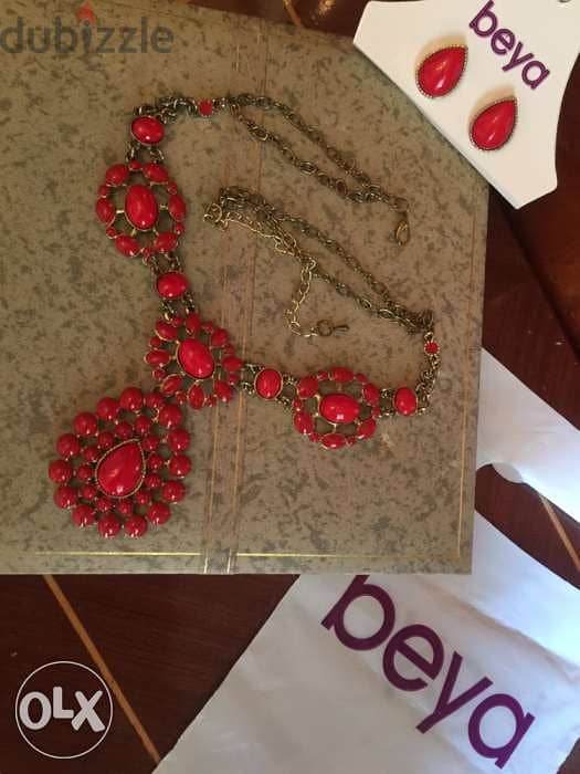 Necklace and Earrings - BEYA - عقد و حلق 1