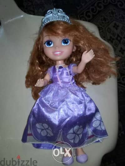 Princess SOFIA TALKER in EN +FR machine 33 Cm dressed doll=14$