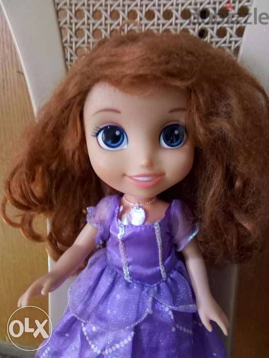 Princess SOFIA TALKING EN+FR 33Cm Mechanism Still Good Toy doll +wear 2