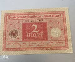 عملة عملات الماني ٢ مارك سنة ١٩٢٠ شعار النسر الالماني