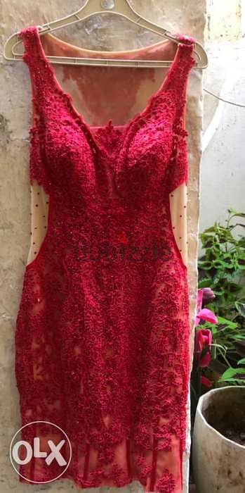 Dress, Red and short dress for women/ladies, quality +, women clothing 3