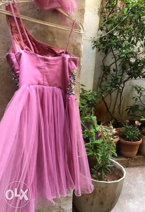 women clothing, evening dress, pink / short dress for ladies 4