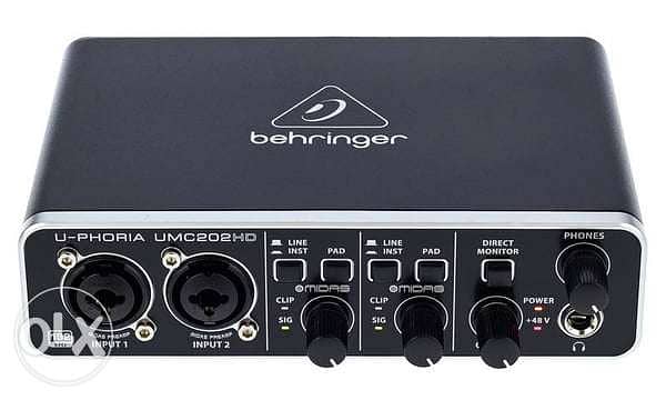 Behringer studio package 2in 2 out 2