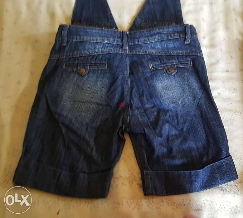 Jeans short playsuit medium new شورت اوفرول جينز ٣٨ 4