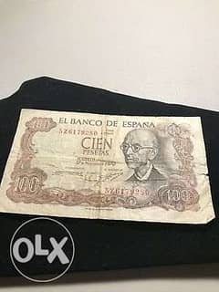 Banknote Spain 100 Pesetas 1970