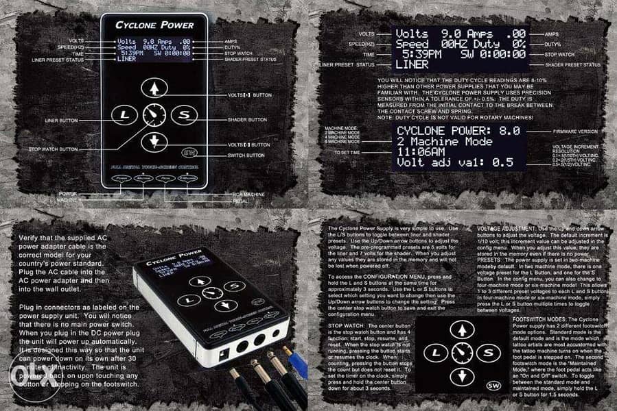 CYCLONE 3.0 Smart Touch Digital Tattoo Power Supply 2