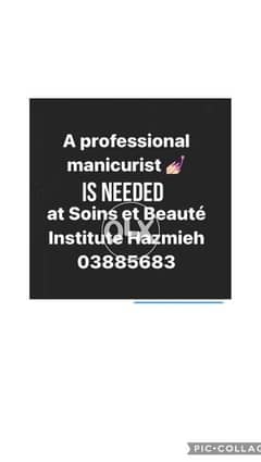 hazmieh- needed professional manicurist 0