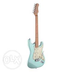 Light blue electric guitar