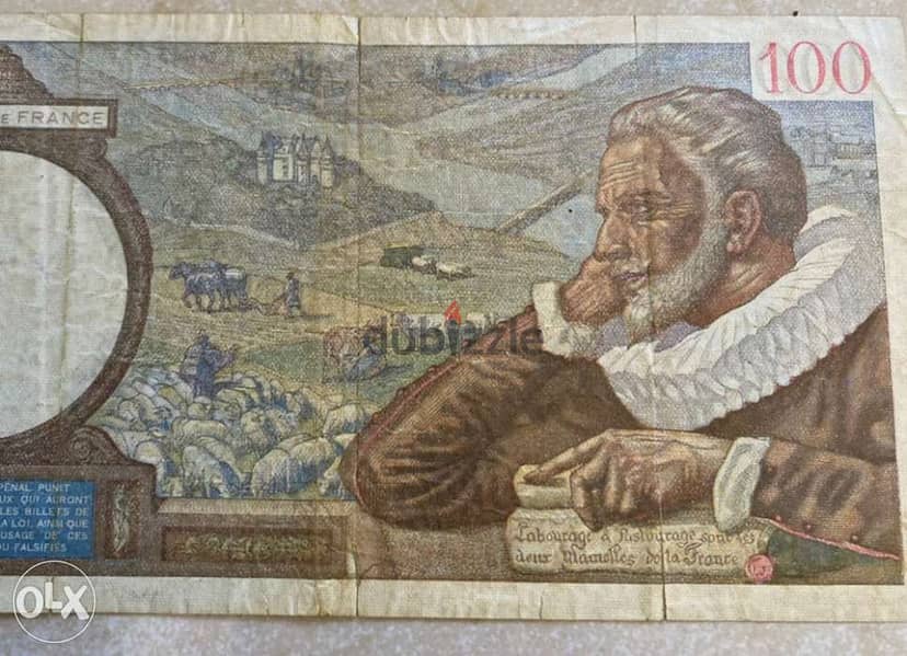 عملة ١٠٠ فرنك فرنسي سنة ١٩٤٠ 0