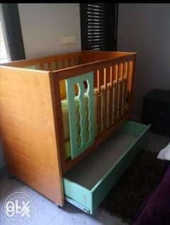 Baby bed +mattress + set for baby bed from 4 pice.