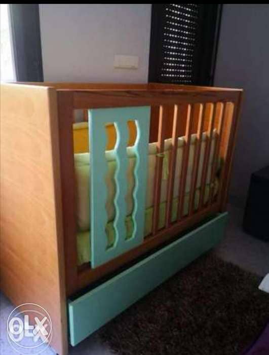 Baby bed +mattress + set for baby bed from 4 pice. 2