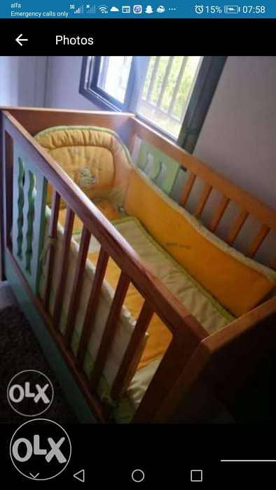 Baby bed +mattress + set for baby bed from 4 pice. 3