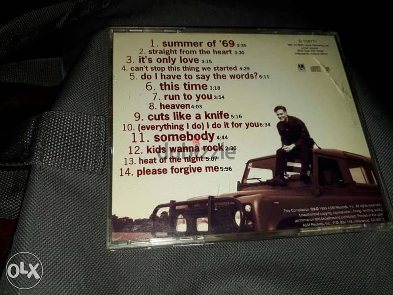 Original CD Bryan Adams 1993 (SO FAR SO GOOD)(A&M Records)made in USA 2