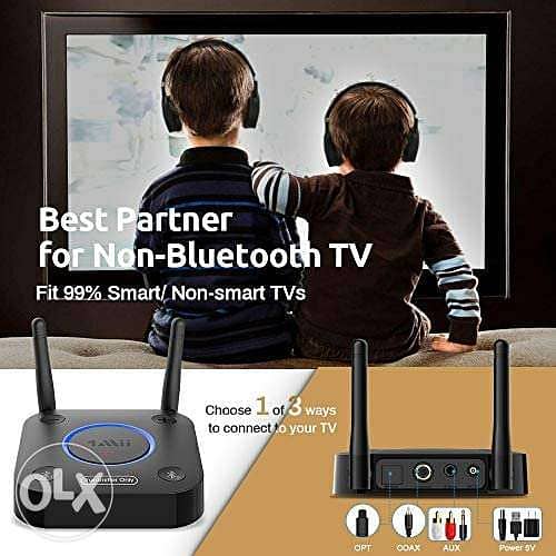 1Mii B06TX Bluetooth 5.0 Transmitter for TV to Wireless Headphone 3