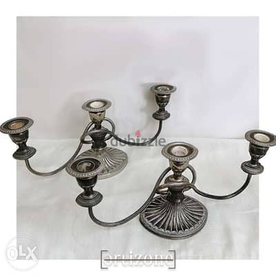 Falstaff Silver Plated Triple Candelabra