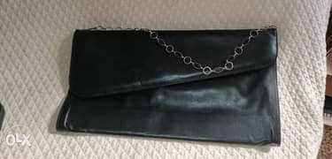 Black leather hand bag 0